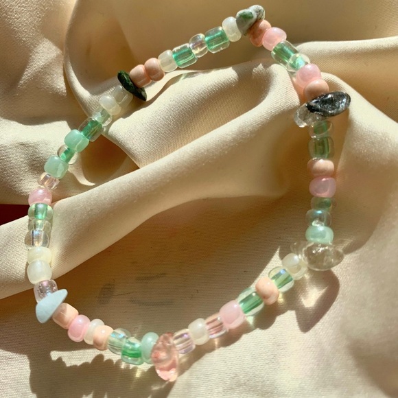 Assorted Stones Seed Bead Bracelet - Picture 1 of 4